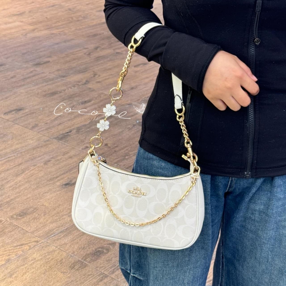NWT Authentic Coach teri shoulder bag CA548 Glacierwhite color - Picture 12 of 12